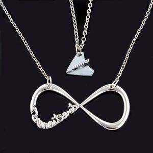 SET OF 2 Directioner infinity necklace plus Harry Styles paper airplane Jewelry
